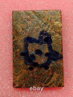 Thai Amulet Phra Somdej Relic rice stone, Yant LP Buddha, Wat Klang Charoen Suk