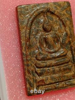 Thai Amulet Phra Somdej Relic rice stone, Yant LP Buddha, Wat Klang Charoen Suk