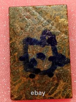 Thai Amulet Phra Somdej Relic rice stone, Yant LP Buddha, Wat Klang Charoen Suk