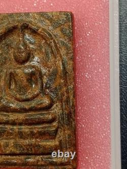 Thai Amulet Phra Somdej Relic rice stone, Yant LP Buddha, Wat Klang Charoen Suk