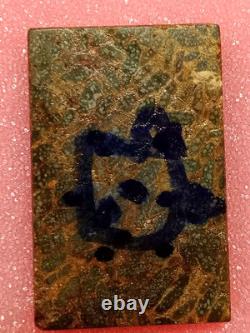 Thai Amulet Phra Somdej Relic rice stone, Yant LP Buddha, Wat Klang Charoen Suk