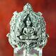 Thai Amulet PhyaTaoReuanSaveyChart Magic Turtle Buddha Real Silver 3.5cm BE2562