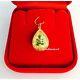 Thai Amulet Real Gold Plated Pendant Emerald Buddha Decorate Frame Waterproof