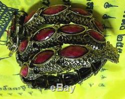 Thai Amulet Red Eye Bracelet Bangle Holy Buddha Payanak Talisman Naga Dragon
