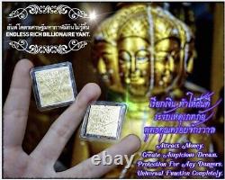 Thai Amulet Talisman Money Endless Rich Billionaire Buddha Yant Copper LP E7