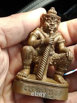 Thai Amulet Thao Wessuwan Gold Slate 660 Year Model Udmuansan Buddha Chinnarat