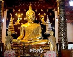 Thai Amulet Thao Wessuwan Gold Slate 660 Year Model Udmuansan Buddha Chinnarat