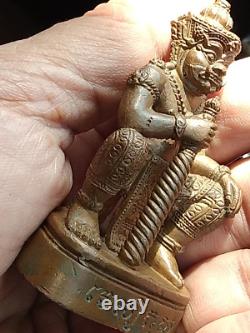 Thai Amulet Thao Wessuwan Gold Slate 660 Year Model Udmuansan Buddha Chinnarat