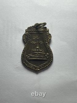 Thai Amulet Wat Phu Khao Thong Temple Buddha Shield Pendant Vintage