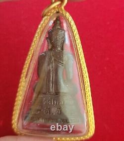 Thai Amulet With Metal Buddha With Ornate Case Lovely