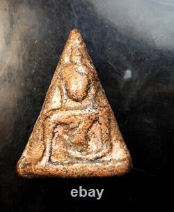 Thai Ancient Amulet Magic Buddha Phra Nang Phaya, Kru Phitsanulok, Real Pendant