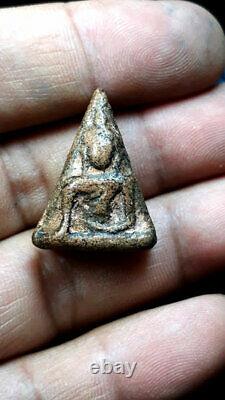 Thai Ancient Amulet Magic Buddha Phra Nang Phaya, Kru Phitsanulok, Real Pendant