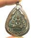 Thai Antique Buddha Amulet Pendant 1916 Lp Kaew Ooj Coin Strong Life Protection
