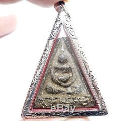 Thai Antique Sangkajai Happy Buddha Amulet Lp Boon Blessing Lucky Rich Pendant