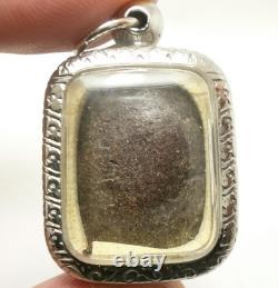 Thai Blessed Amulet Pidta Close Eye Buddha Lp Boon Life Protection Power Pendant