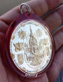 Thai Buddha Amulet Alien Ufo Ajarn Mhom 2tone Great Talisman Buddhist Limited
