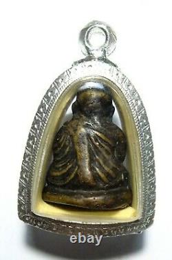 Thai Buddha Amulet Certificated Phra Lp Ngern Wat Bangklan Be 2460