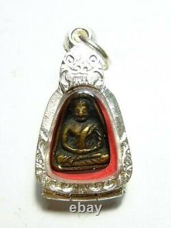 Thai Buddha Amulet Certificated Phra P Lp Ngern Wat Bangklan Be 2460