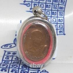Thai Buddha Amulet Coin Lp Thuad Behind Luang Pho Tim, Wat Chang Hai Old Rare