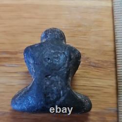 Thai Buddha Amulet L P Khron Pitta set in old antique silver case