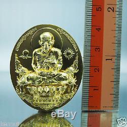 Thai Buddha Amulet LP Tuad Nang Phan V. 1 Brass Egg-shape Coin Buddha Utthayan