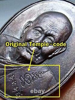Thai Buddha Amulet Lp Krum Wat Wang-wa Holy Magic Copper Coin Very Real Rare