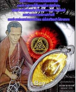 Thai Buddha Amulet Magic Eye Arjan O Charm Business Luck Authority Money LP Pina