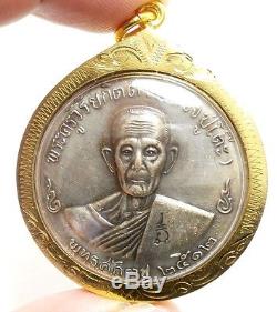 Thai Buddha Amulet Pendant 1969 Lp Toh Bless Coin Great Fortune Yant Of Success