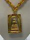 Thai Buddha Amulet, Phra, Blessing, Luck, Gold, Gold Chain Brand New