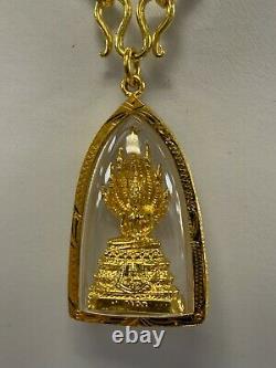 Thai Buddha Amulet, Phra, Gold, Luck, Dragon, Necklace Brand New