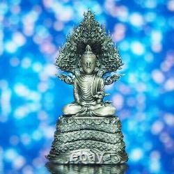 Thai Buddha Amulet Phra Kring Kandhanagaraj Mini Statue Silver Wat SaDan #256