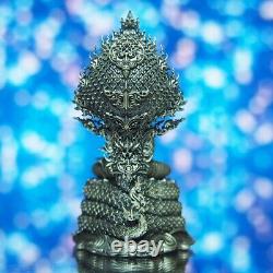 Thai Buddha Amulet Phra Kring Kandhanagaraj Mini Statue Silver Wat SaDan #256