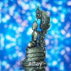 Thai Buddha Amulet Phra Kring Kandhanagaraj Mini Statue Silver Wat SaDan #256