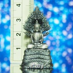 Thai Buddha Amulet Phra Kring Kandhanagaraj Mini Statue Silver Wat SaDan #256