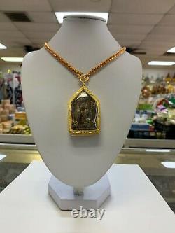 Thai Buddha Amulet, Phra, Luck, Blessing, Gold, Necklace Brand New