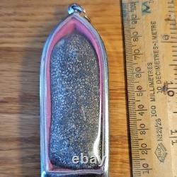 Thai Buddha Amulet Phra Nak Prok Very Rare set in Stainless case