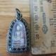 Thai Buddha Amulet Phra Rod Si Cow set in old antique silver case