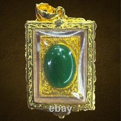 Thai Buddha Amulet Phra Somdej Gold Color Frame Sacred Talisman Lucky Charm