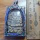 Thai Buddha Amulet Phra Somdej Phim Yunt in antique silver case
