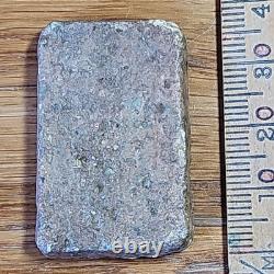 Thai Buddha Amulet Phra Somdej Toh Wat Phra Kaew set in old antique silver case