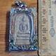 Thai Buddha Amulet Phra Somdej Toh set in old antique silver case