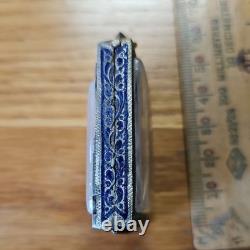 Thai Buddha Amulet Phra Somdej Toh set in old antique silver case