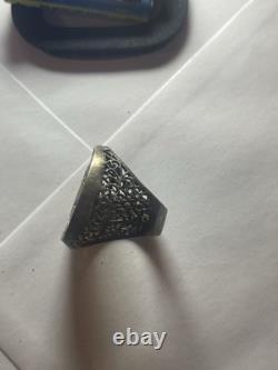 Thai Buddha Amulet Ring Temple Design Openwork Vintage Style