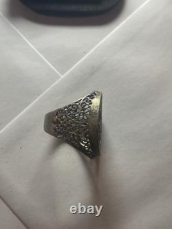Thai Buddha Amulet Ring Temple Design Openwork Vintage Style