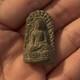 Thai Buddha Amulet Seated Buddha Dark Clay Votive Tablet Buddhist Talisman