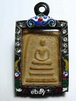 Thai Buddha Amulet Very Rare Certificate Phra Antique Clay Somdej Toh Wat Rakang