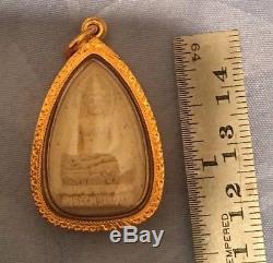Thai Buddha Amulet With Gold