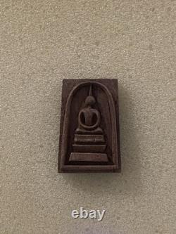 Thai Buddha Amulet Wood Carved Somdej Style Pendant