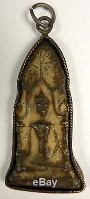 Thai Buddha Amulet blessed in Wat Bang Phra Temple Nakhon Pathom Province Thail