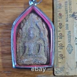 Thai Buddha Khun Phan Luck For Love For Men Amulet, Set In Stainless Steel Case